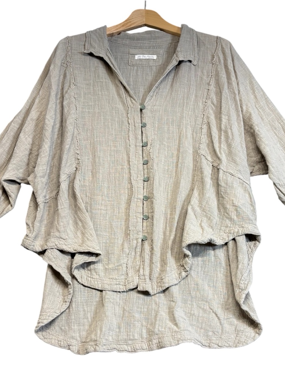 Free People We The Free Summer Daydream Button Down Top M Oversized EUC